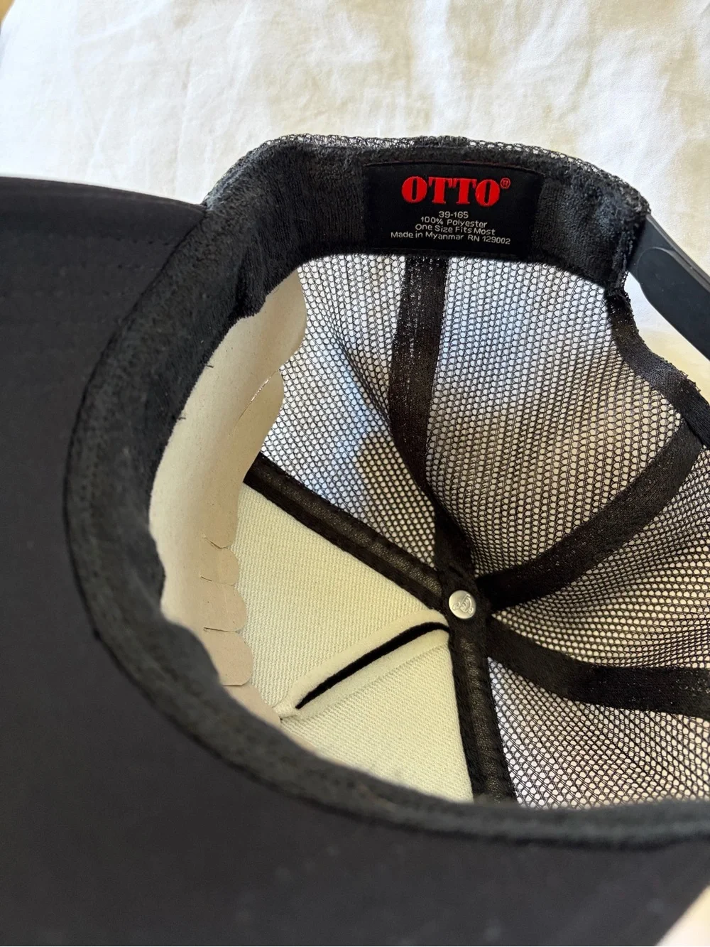 Classic Black Mesh Trucker Hat with a “B”